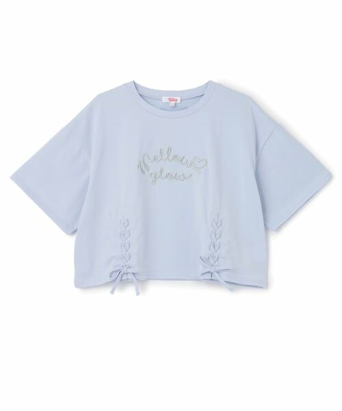 PINK-latte / ピンク ラテ Tシャツ | アソート柄レースアップ半袖Tシャツ | 詳細9
