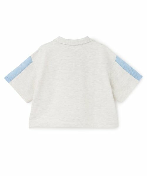 PINK-latte / ピンク ラテ Tシャツ | 袖メッシュハーフジップ半袖Tシャツ | 詳細1