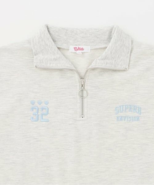 PINK-latte / ピンク ラテ Tシャツ | 袖メッシュハーフジップ半袖Tシャツ | 詳細2