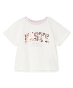 PINK-latte / ピンク ラテ Tシャツ | 【接触冷感】キラキラカレッジリンガー半袖Tシャツ