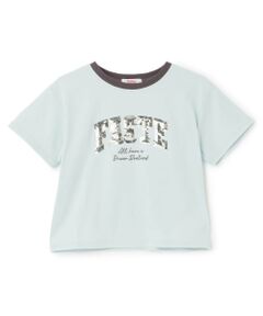 PINK-latte / ピンク ラテ Tシャツ | 【接触冷感】キラキラカレッジリンガー半袖Tシャツ
