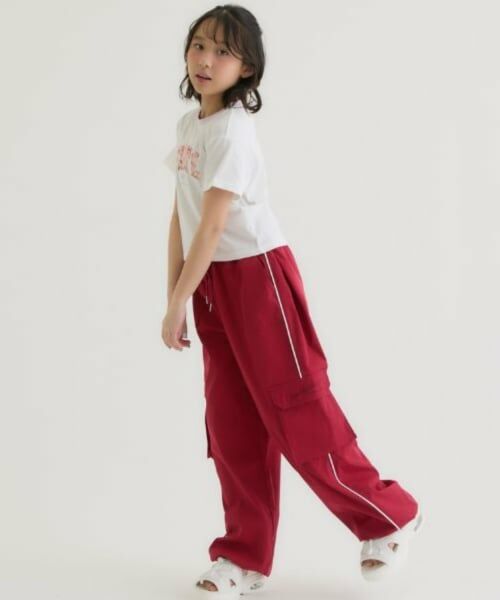 PINK-latte / ピンク ラテ Tシャツ | 【接触冷感】キラキラカレッジリンガー半袖Tシャツ | 詳細14