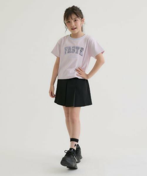 PINK-latte / ピンク ラテ Tシャツ | 【接触冷感】キラキラカレッジリンガー半袖Tシャツ | 詳細20