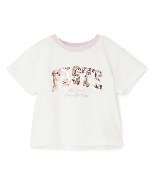 PINK-latte / ピンク ラテ Tシャツ | 【接触冷感】キラキラカレッジリンガー半袖Tシャツ | 詳細9