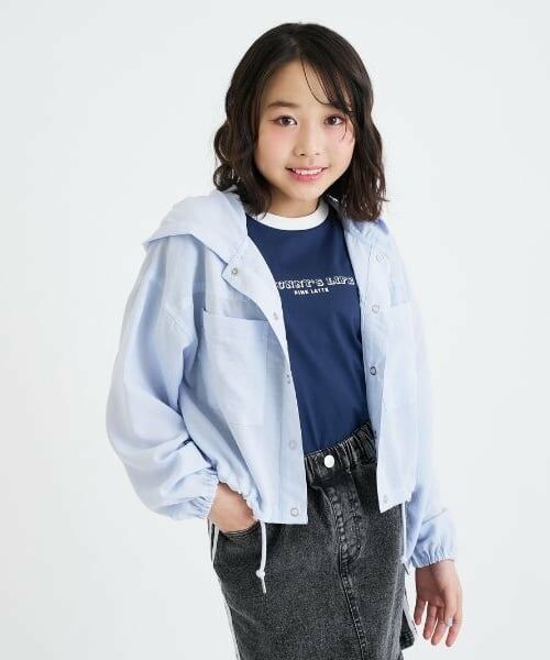 PINK-latte / ピンク ラテ ブルゾン | 【UV・接触冷感】ショート丈ブルゾン（サックス）