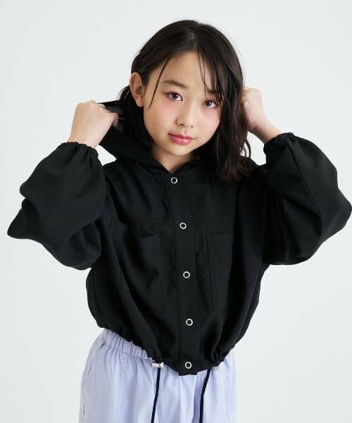 PINK-latte / ピンク ラテ ブルゾン | 【UV・接触冷感】ショート丈ブルゾン（黒）