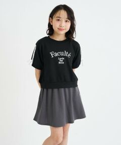 PINK-latte / ピンク ラテ Tシャツ | レースライン半袖ポンチトップス＋スカートSETUP