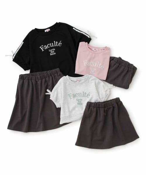 PINK-latte / ピンク ラテ Tシャツ | レースライン半袖ポンチトップス＋スカートSETUP | 詳細10