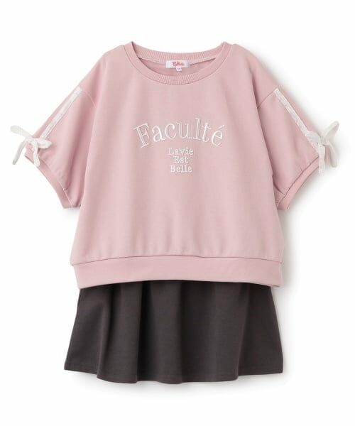 PINK-latte / ピンク ラテ Tシャツ | レースライン半袖ポンチトップス＋スカートSETUP | 詳細11