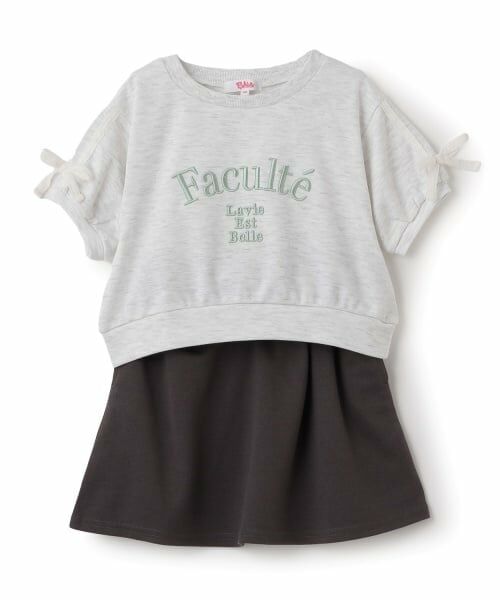 PINK-latte / ピンク ラテ Tシャツ | レースライン半袖ポンチトップス＋スカートSETUP | 詳細13