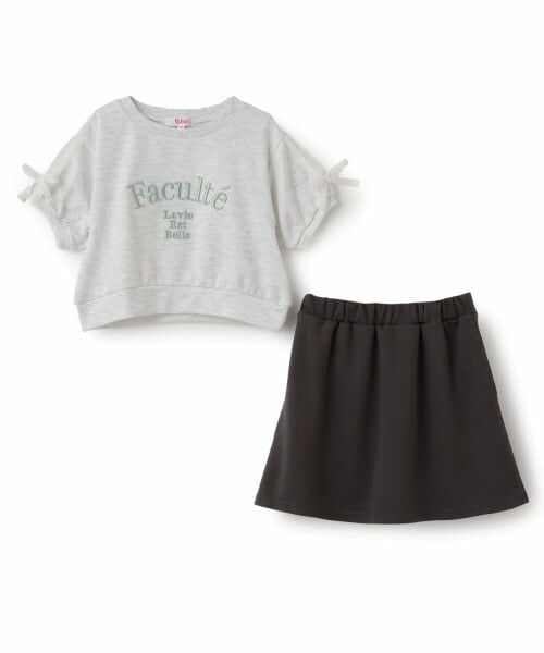 PINK-latte / ピンク ラテ Tシャツ | レースライン半袖ポンチトップス＋スカートSETUP | 詳細2