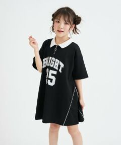 PINK-latte / ピンク ラテ ミニ丈・ひざ丈ワンピース | ナンバリングハーフZIPポンチワンピース