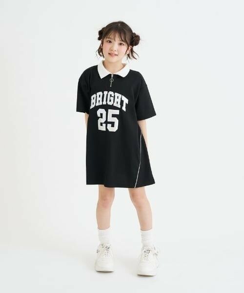 PINK-latte / ピンク ラテ ミニ丈・ひざ丈ワンピース | ナンバリングハーフZIPポンチワンピース | 詳細10