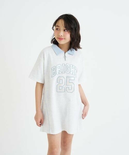 PINK-latte / ピンク ラテ ミニ丈・ひざ丈ワンピース | ナンバリングハーフZIPポンチワンピース | 詳細14