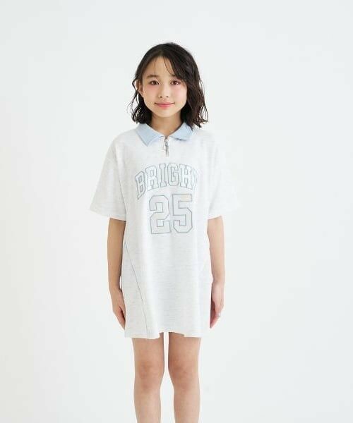 PINK-latte / ピンク ラテ ミニ丈・ひざ丈ワンピース | ナンバリングハーフZIPポンチワンピース | 詳細15
