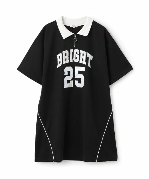 PINK-latte / ピンク ラテ ミニ丈・ひざ丈ワンピース | ナンバリングハーフZIPポンチワンピース | 詳細8