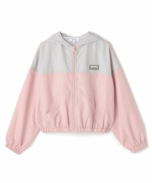 PINK-latte / ピンク ラテ ブルゾン | 【別注】フードつき配色クリアワッペンブルゾン（ピンク）