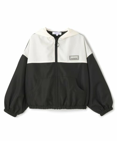 PINK-latte / ピンク ラテ ブルゾン | 【別注】フードつき配色クリアワッペンブルゾン（黒）