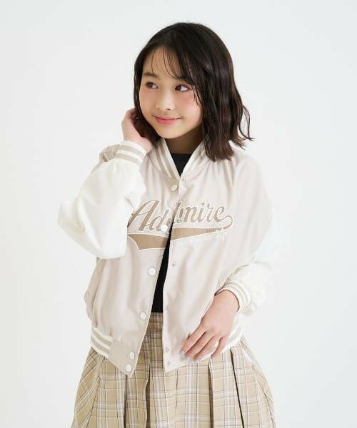 PINK-latte / ピンク ラテ ブルゾン | チアロゴアップリケスタジャン（ベージュ）