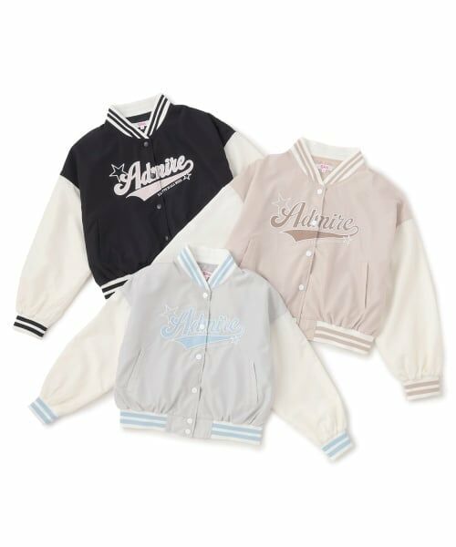 PINK-latte / ピンク ラテ ブルゾン | チアロゴアップリケスタジャン | 詳細11