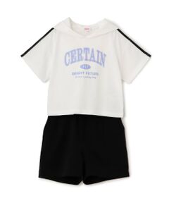 PINK-latte / ピンク ラテ その他トップス | 【接触冷感】半袖パーカー＋ハーフパンツセット