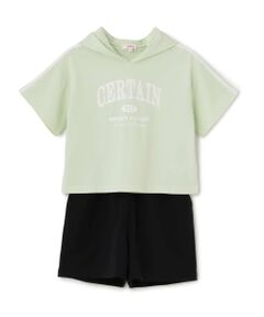 PINK-latte / ピンク ラテ その他トップス | 【接触冷感】半袖パーカー＋ハーフパンツセット