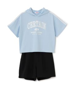 PINK-latte / ピンク ラテ その他トップス | 【接触冷感】半袖パーカー＋ハーフパンツセット