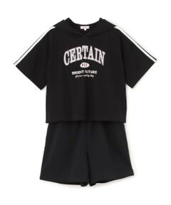 PINK-latte / ピンク ラテ その他トップス | 【接触冷感】半袖パーカー＋ハーフパンツセット