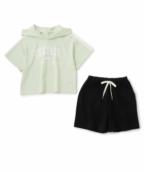 PINK-latte / ピンク ラテ その他トップス | 【接触冷感】半袖パーカー＋ハーフパンツセット | 詳細2