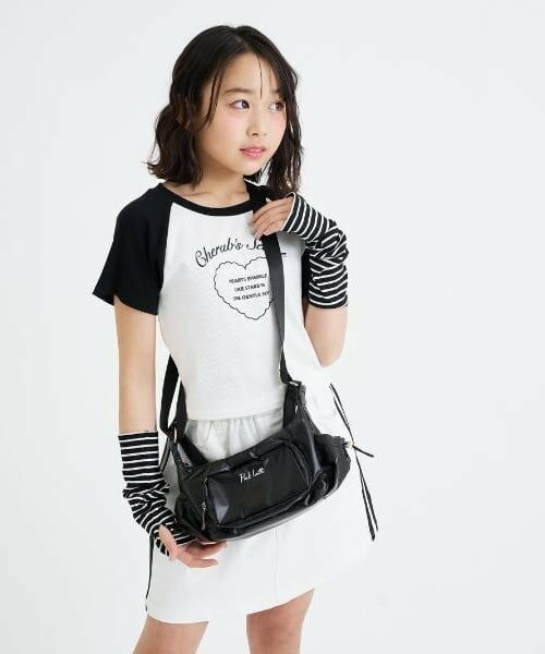 PINK-latte / ピンク ラテ ショルダーバッグ | メタリック2wayショルダー（黒）