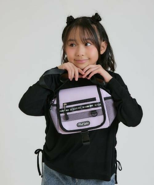 PINK-latte / ピンク ラテ ショルダーバッグ | ロゴテープショルダー（ラベンダー）