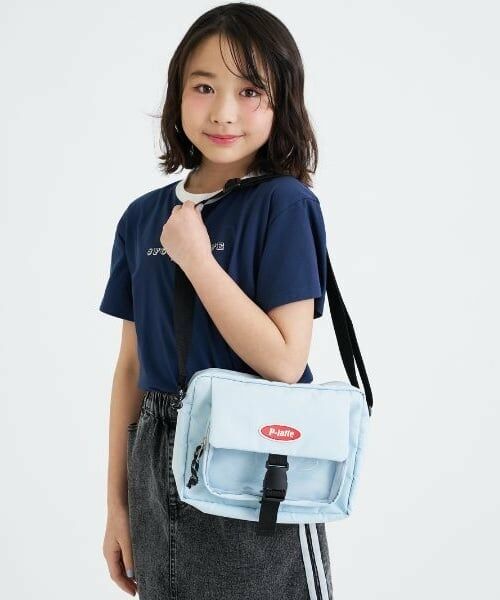 PINK-latte / ピンク ラテ ショルダーバッグ | ポケットスクエアSD（サックス）