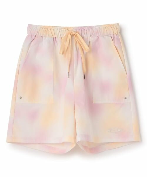 PINK-latte / ピンク ラテ ショート・ハーフ・半端丈パンツ | 【水陸両用】アソート柄ショートパンツ（ライト オレンジ）