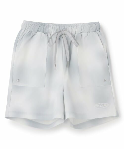 PINK-latte / ピンク ラテ ショート・ハーフ・半端丈パンツ | 【水陸両用】アソート柄ショートパンツ（ライト グレー）