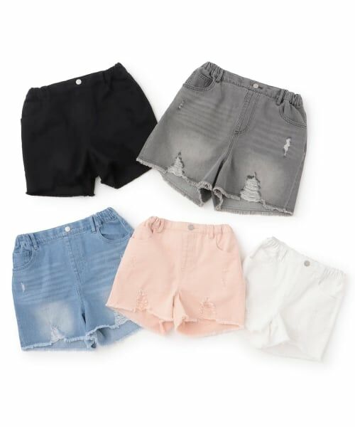 PINK-latte / ピンク ラテ ショート・ハーフ・半端丈パンツ | ダメージショートパンツ | 詳細10