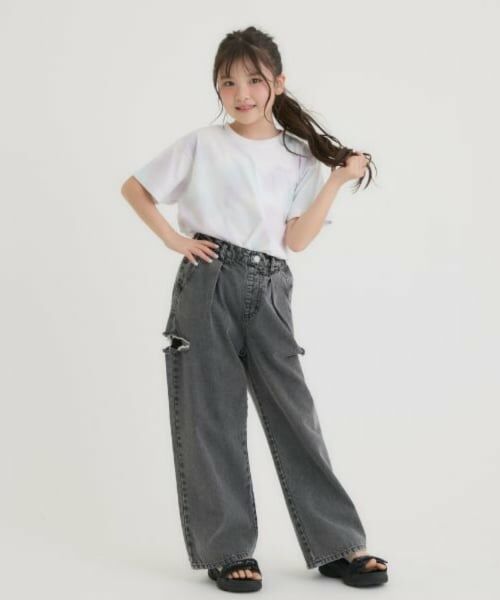 PINK-latte / ピンク ラテ Tシャツ | 【接触冷感】タイダイ柄くまちゃんTシャツ | 詳細12