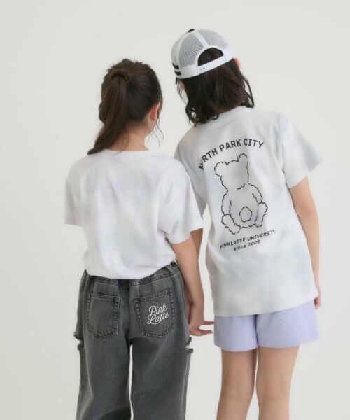 PINK-latte / ピンク ラテ Tシャツ | 【接触冷感】タイダイ柄くまちゃんTシャツ | 詳細26