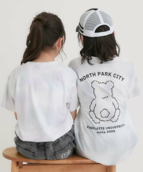 PINK-latte / ピンク ラテ Tシャツ | 【接触冷感】タイダイ柄くまちゃんTシャツ | 詳細27
