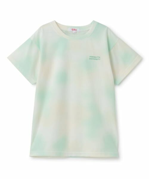 PINK-latte / ピンク ラテ Tシャツ | 【接触冷感】タイダイ柄くまちゃんTシャツ(ミント)