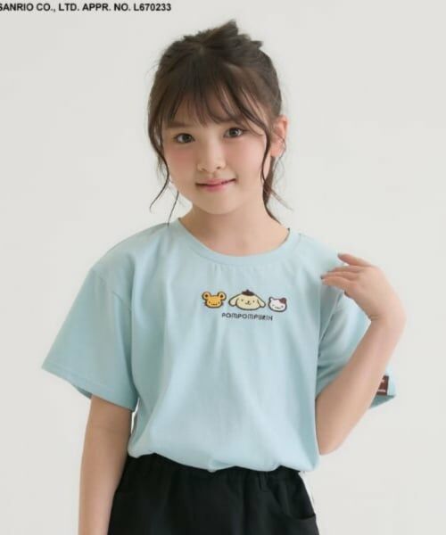 PINK-latte / ピンク ラテ Tシャツ | 【ポムポムプリン】アップリケ刺繍半袖Tシャツ | 詳細14