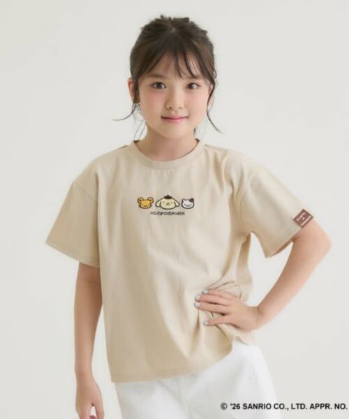 PINK-latte / ピンク ラテ Tシャツ | 【ポムポムプリン】アップリケ刺繍半袖Tシャツ | 詳細21