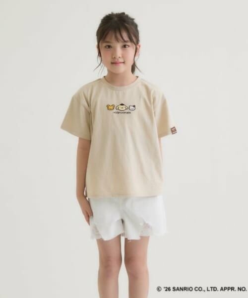PINK-latte / ピンク ラテ Tシャツ | 【ポムポムプリン】アップリケ刺繍半袖Tシャツ | 詳細22