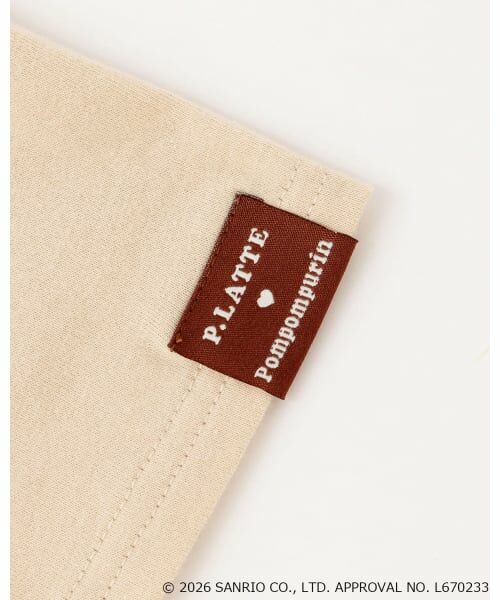 PINK-latte / ピンク ラテ Tシャツ | 【ポムポムプリン】アップリケ刺繍半袖Tシャツ | 詳細4