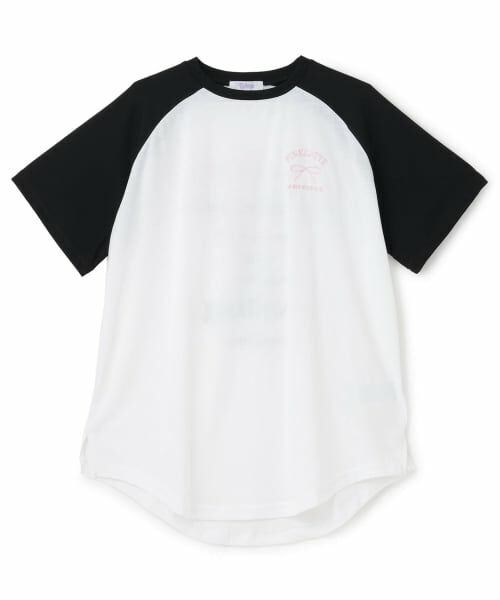 PINK-latte / ピンク ラテ Tシャツ | 【別注】ラグラン半袖チュニックワンピース（白）