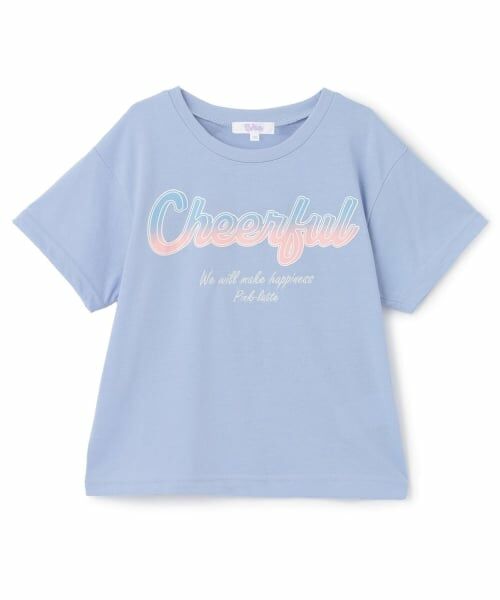 PINK-latte / ピンク ラテ Tシャツ | 【別注】グラデプリント半袖Tシャツ（サックス）