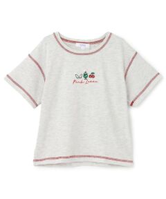 PINK-latte / ピンク ラテ Tシャツ | 【別注】モチーフミニ刺しゅう半袖Tシャツ