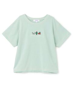 PINK-latte / ピンク ラテ Tシャツ | 【別注】モチーフミニ刺しゅう半袖Tシャツ