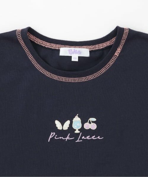 PINK-latte / ピンク ラテ Tシャツ | 【別注】モチーフミニ刺しゅう半袖Tシャツ | 詳細2