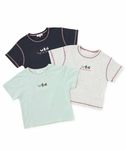 PINK-latte / ピンク ラテ Tシャツ | 【別注】モチーフミニ刺しゅう半袖Tシャツ | 詳細7