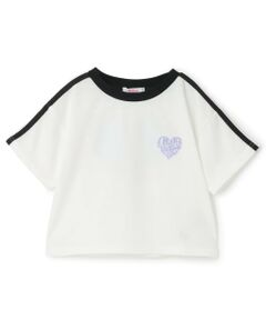 PINK-latte / ピンク ラテ Tシャツ | 【接触冷感】ハート袖ライン半袖Tシャツ